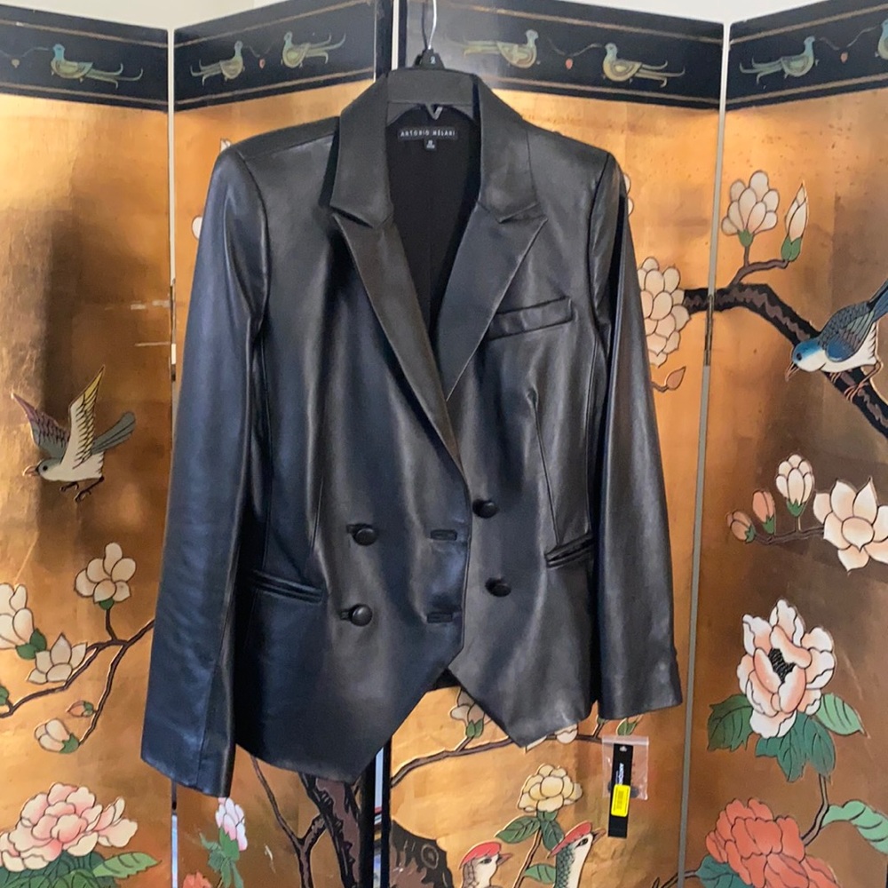 Antonio Melani Leather Blazer